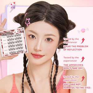 Cils autocollants <span class=keywords><strong>BQI</strong></span> faciles à retirer, sans colle, réutilisables, doux, sans dommage pour les cils naturels - Product Image 2