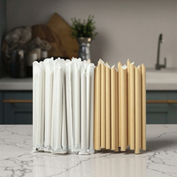 Pailles à boire en papier kraft emballées individuellement, biodégradables, écologiques, de qualité alimentaire, pour la vente en gros aux restaurants