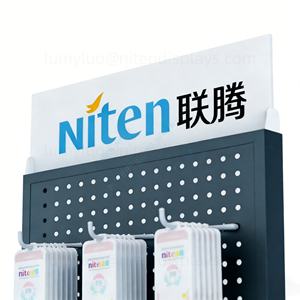 Support d'affichage de téléphone portable en métal double face flexible avec panneaux perforés et crochets, étagères de sol - Product Image 5