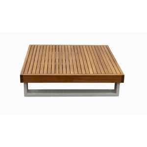Conjunto de Sofás Esquineros de Aluminio para Exteriores con Madera de Acacia para Hotel, Resort, Villa, Patio, Forma de L, Alta Calidad - Product Image 2
