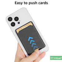 Porte-cartes de téléphone en cuir PU avec logo personnalisé, pochette professionnelle, support magnétique puissant, portefeuille fin pour téléphone compatible Magsafe