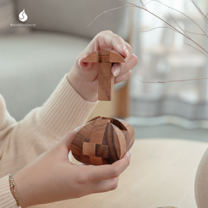 Ascher: Rompecabezas de madera 3D Ascher Interlocking Lotus, juego de lógica intermedio, juguete educativo para niños y adultos - Product Image 6