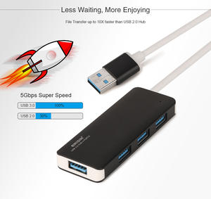 Erisin <span class=keywords><strong>ES335</strong></span> Hub USB 3.0 haute vitesse à 4 ports, multi-splitter, extension pour ordinateur de bureau, ordinateur portable, Macbook et Android 9.0 ou supérieur, autoradio DVD - Product Image 4