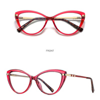 Gafas de Metal TR90 para mujer, lentes de ojo de gato con luz azul, lentes ópticas de ordenador, montura, 2022