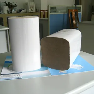 Trinh Nữ Mềm Chất Lượng Cao Thấm Hút Trắng Và Nâu Interfold V-Gấp Khăn Sft Singlefold Giấy Khăn Tay 9 "* 10.25" Tấm Kích Thước - Product Image 1