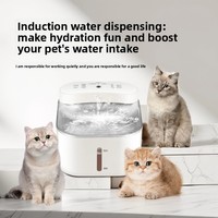 Fontaine à eau intelligente pour chat, à détection de mouvement automatique, à circulation continue, portable, contrôlée par Wi-Fi via application mobile pour chiens et chats
