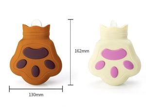 <b>Mini</b> Bear Paw Silicone Hand Warmer Microwaveable Portable Hot Water <b>Bottle</b> for Winter Gift Pain Relief - Product Image 2