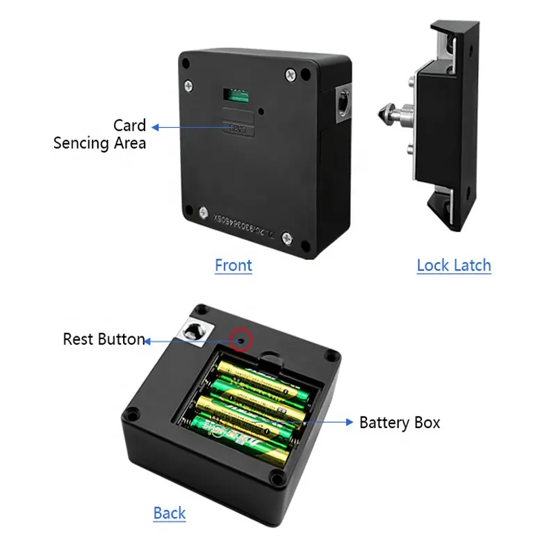 Fabbrica di vendita calda con serratura elettronica del cassetto dell'armadio Rfid della palestra della carta Rf gratuita con serratura del cassetto della carta nascosta intelligente del braccialetto Em