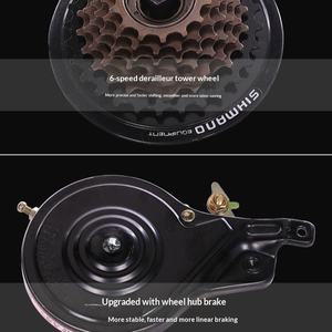 <span class=keywords><strong>Vélo</strong></span> de montagne pour enfants <span class=keywords><strong>et</strong></span> étudiants, <span class=keywords><strong>20</strong></span>/<span class=keywords><strong>24</strong></span> <span class=keywords><strong>pouces</strong></span>, 6 vitesses, cadre en acier haute teneur en carbone, capacité de charge de 70 kg, pour les 8-15 ans - Product Image 3