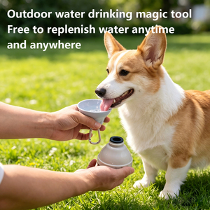 Bouteille d'eau de voyage pour animaux de compagnie, durable, étanche, portable, pliable, pour la randonnée - Product Image 3