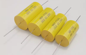 Vertikales elektroden loses NP-Gold NT durch Elektrolyt kondensator 50V 4,7 uf <span class=keywords><strong>PET</strong></span>-Kondensator Hohe Horn frequenz teilung - Product Image 4