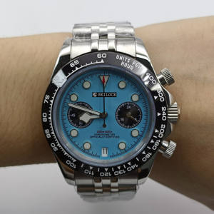 Reloj de Cuarzo SEILOCE Nuevo, Moderno y de Lujo para Negocios, con Esfera de 39 mm, Cronógrafo, Movimiento VK64 - Product Image 6