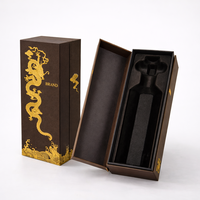 Boîte d'emballage de luxe en matériaux recyclés sur mesure, finition mate, pour spiritueux, vin, whisky, vodka, OEM ODM, pelliculage mat