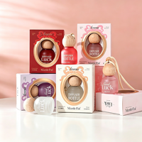 Emballage extérieur personnalisé avec logo, flacon diffuseur de parfum pour voiture en verre givré coloré, bouchon en bois, conteneur vide pour aromathérapie
