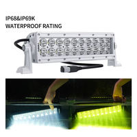 Barre lumineuse LED double rangée Aurora, best-seller du commerce extérieur, 10-50 pouces, 100W-500W, pour marine et tout-terrain, ALO-10-P4E4D1, personnalisable OEM