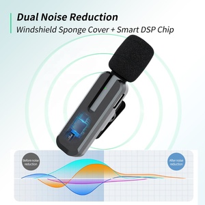 Micrófono Inalámbrico Portátil 2 en 1 con Estuche de Carga Mini, Micrófono de Solapa de 2.4GHz para Grabación en Estudio y Entrevistas - Product Image 3