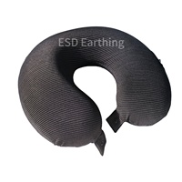 Oreiller en forme de U de mise à la terre ESD antibactérien portable, remplissage d'éponge de mémoire de technologie avancée améliorant la santé du cou