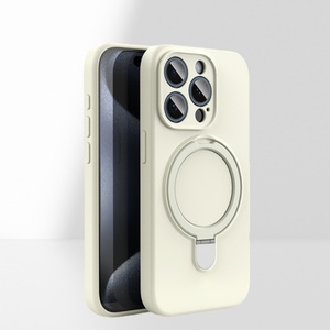 Nuevas Fundas de Silicona para Teléfono con Anillo de Soporte, Carga Inalámbrica, Funda de Silicona Líquida para iPhone 16 15 14 13 12 11 Pro Max - Product Image 6