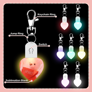 Sublimation <strong>Light</strong> <strong>up</strong> Keychain Customized Logo Acrylic Lantern <strong>Ornaments</strong> Keyring With LED <strong>Light</strong> - Product Image 2