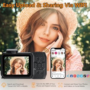 SPUNALP UHD 8K 수중 카메라 70MP 33FT WiFi 방수 2.88 "듀얼 스크린 자동 초점 셀카 2500mAh 배터리 18X 부동 - Product Image 3