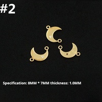 2025 Offre Spéciale 14k or rempli Double trous lune étoile fleur Zircon pendentifs connecteur breloques pour la fabrication de bijoux