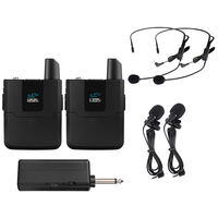 Microphone sans fil professionnel 2,4 GHz, micro-cravate, micro-casque, émetteur de poche, récepteur rechargeable, anti-bruit métallique