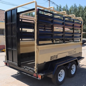 10 * 5ft bétail transport d'animaux semi-<span class=keywords><strong>remorque</strong></span> remorques de <span class=keywords><strong>voiture</strong></span> à essieu tandem - Product Image 3