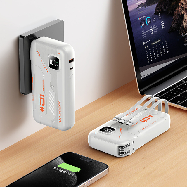 Power Bank with Wall Plug Portable 22.5W Fast Charger AC Power Bank 10000mAh Fast Charging Travel Charger Trending Product 2026