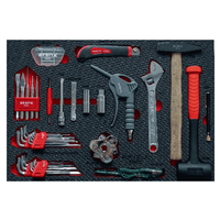 Ensemble d'outils mécaniques en aluminium BESITA de 228 pièces pour atelier automobile avec chariot à outils - Outils complets de réparation de machines (noir)