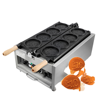 Machine professionnelle de gaufrier de pièce d'or personnalisée antiadhésive industrielle commerciale d'acier inoxydable pour l'usage de café de restaurant