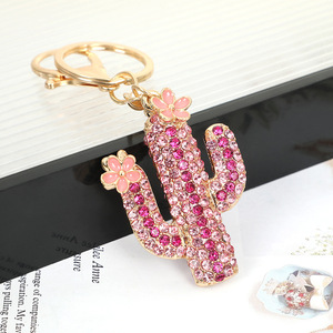 Porte-clés <span class=keywords><strong>Cactus</strong></span> Multicolore, Petit Pendentif Plante Fleur, Porte-clés Diamant d'Eau, Porte-clés <span class=keywords><strong>Cactus</strong></span> en Strass - Product Image 3