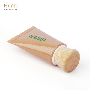 المستدامة صديقة للبيئة ورقة البلاستيك أنبوب مع غطاء من البامبو تحلل ضغط التجميل لفة ورق التغليف ل وسيون - Product Image 4