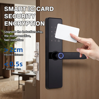 Serrure intelligente WiFi pour la maison Code d'empreinte digitale Verrouillage de porte en bois et aluminium avec mot de passe