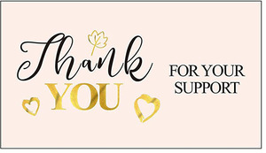 بطاقات عمل "thank you" مطبوعة مخصصة عالية الجودة خيارات ملونة من ورق الأوفست والفن - Product Image 4