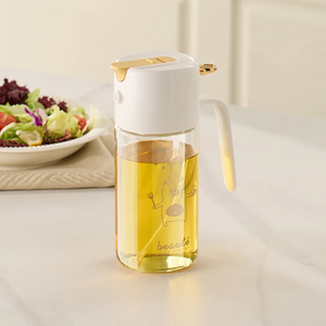 ขวดน้ำมัน 2 in 1 ขนาด 550 มล. ขวดแก้วพร้อมหัวฉีดพ่นน้ำมัน มีวงแหวนซีลในตัว อุปกรณ์ครัวสำหรับใช้ในบ้าน ปิ้งย่างกลางแจ้ง ปิกนิก - Product Image 3