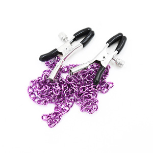 Huawen - Pinces à tétons en métal à bas prix avec 3 chaînes en caoutchouc pour femmes, jouets sexuels, utilisation <span class=keywords><strong>BDSM</strong></span>, modèle HW-WM200493 - Product Image 6