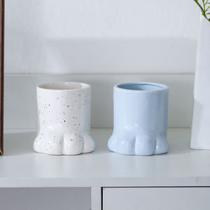 Простая декоративная банка для домашнего хранения, подсвечник на заказ, креативный Кошачий коготь, керамические свечи, роскошные сосуды - Product Image 4