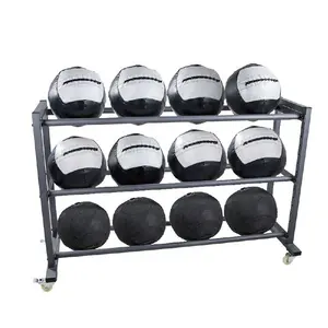 3 Layer Wall ball Storage Steel Matt Black Sports Gear Storage Holder Sports Equipment Storage