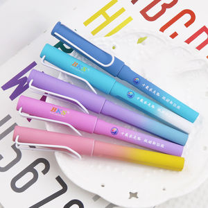 Geperonaliseerde gelinktpen met hoge capaciteit, 0,5 mm punt, zwarte inkt, BKS, gloednieuw, gradient, promotionele plastic zakelijke medische geschenken - Product Image 4