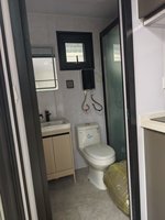 Maison capsule à un étage, design rectangulaire double face, 20 pieds, avec toilettes et salle de bain indépendantes
