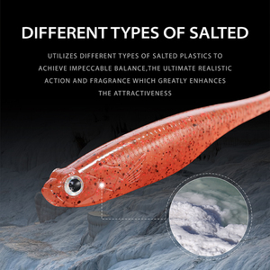 Newbility Señuelo de <span class=keywords><strong>gusano</strong></span> suave Pato <span class=keywords><strong>real</strong></span> Pesca Shad Bait Swimbait Pesca Señuelo suave Hundimiento Minnow Señuelo - Product Image 6