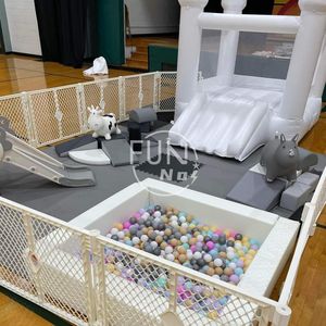 Piscina de <span class=keywords><strong>Bolas</strong></span> Comercial para Fiestas y Juegos, Equipo Infantil Adecuado para Interiores, Set de Juego Suave Blanco para Eventos Escolares - Product Image 1