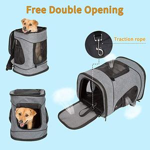 <span class=keywords><strong>Mochila</strong></span> transportadora de mascotas para perros pequeños, gatos, cachorros, bolsa de viaje para mascotas aprobada por la aerolínea con ventana de malla, alfombrilla suave para <span class=keywords><strong>senderismo</strong></span> - Product Image 2