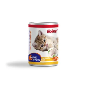 Bioline 개 고양이 애완 동물 간식 보충 제품 375g 통조림 젖은 음식