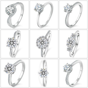 Бинг 2.0CT 1.0CT Mossanite vvvs женские ювелирные изделия подарок 925 стерлингового серебра GRA Сертифицированный овальной огранки бриллиант муассанит обручальное кольцо - Product Image 6