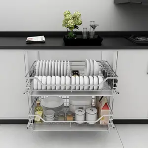 Düz tel dört tarafı bulaşık mutfak sepeti donanım Nano kuru yüzey işleme