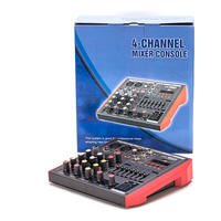 Console de mixage DJ Voxfull AMD400 4 canaux en métal et plastique avec Bluetooth, mixeur audio personnalisé pour discothèque/bar/club