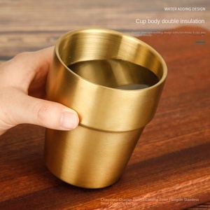 Taza de Acero Inoxidable 304, Vaso para Agua, Té, Café, Cerveza, Bebidas Frías, Taza Coreana de Doble Capa Anti-quemaduras para Enjuague Bucal - Product Image 3