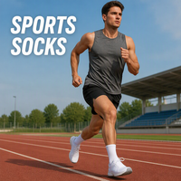 Chaussettes pour hommes en coton mélangé, côtelées, élastiques, décontractées, pour le quotidien et les sports légers, vente en gros