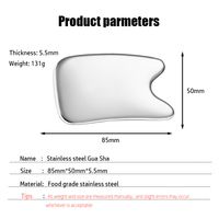 Planche de massage faciale professionnelle en acier inoxydable personnalisable Gua Sha, outil de beauté pour le corps, avec logo de marque